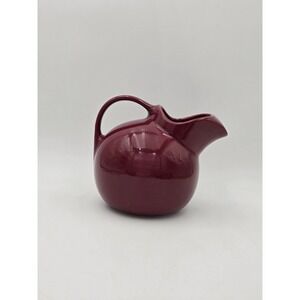 Vintage Chefsware USA Ball Pitcher Burgundy Maroon HF Coors MCM #190 tilted